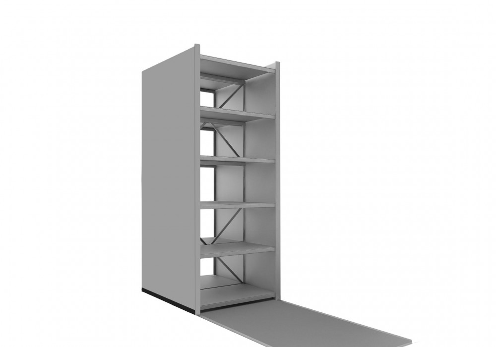 Стеллаж мобильный СМ Дополнительная секция 2200х700х800мм